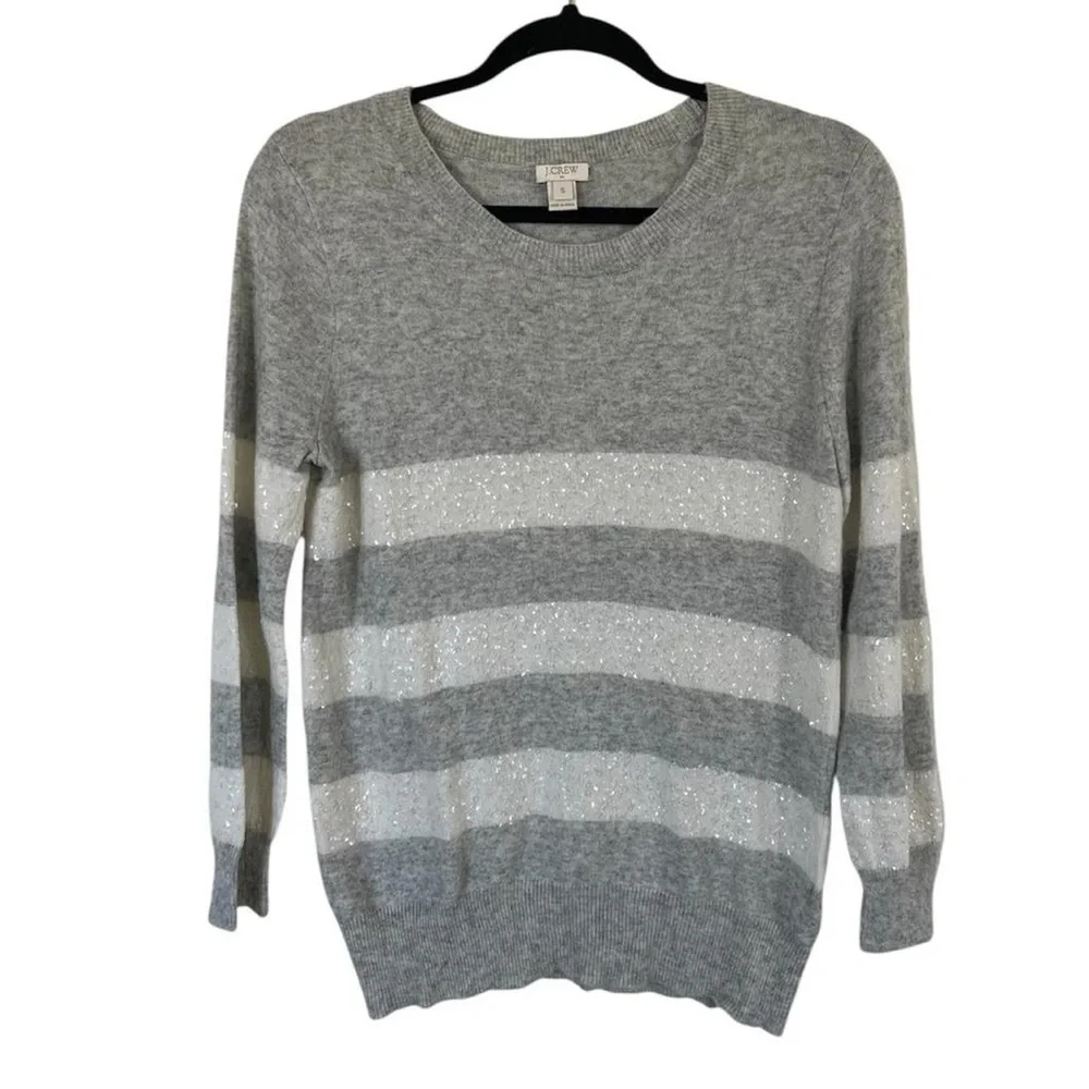 J.Crew Sequin Striped Sweater